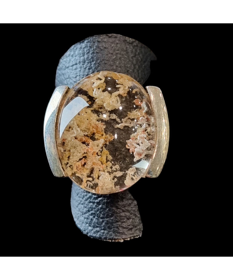 Bague Quartz hématoïde Argent 925 Taille 53