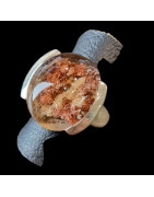 Bague Quartz hématoïde Argent 925 Taille 51