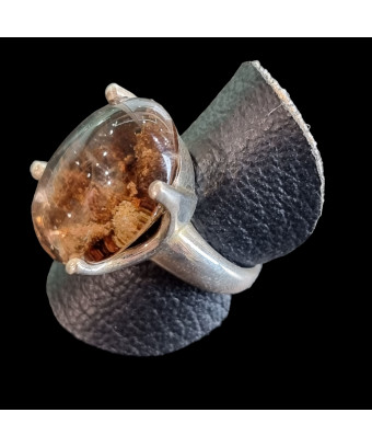Bague Quartz Lodolite Argent 925 Taille 55