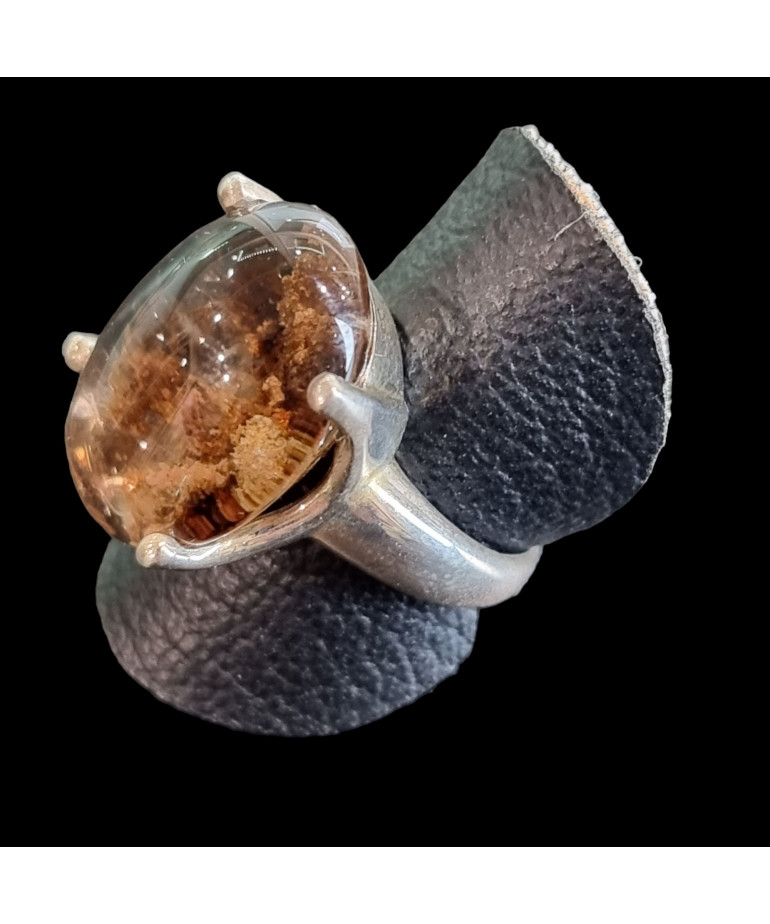 Bague Quartz Lodolite Argent 925 Taille 55