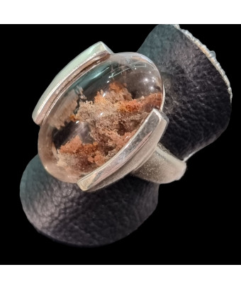 Bague Quartz Lodolite Argent 925 Taille 53 (s)