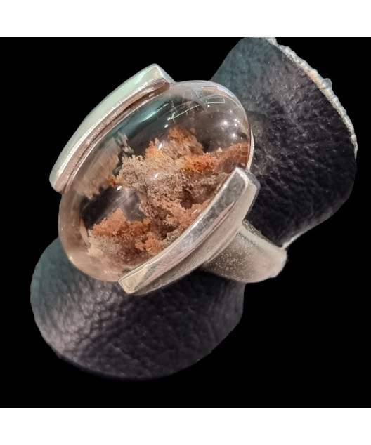 Bague Quartz Lodolite Argent 925 Taille 53 (s)