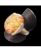 Bague Quartz hématoïde Argent 925 Taille 56