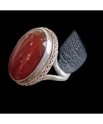 Bague Cornaline Argent 925 Taille 54