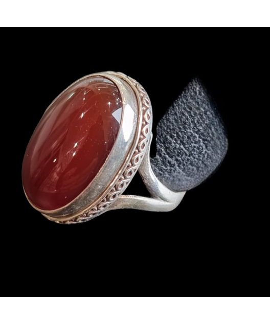 Bague Cornaline Argent 925 Taille 54