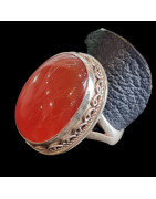 Bague Cornaline Argent 925 Taille 55