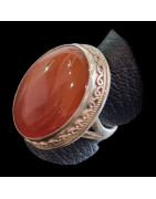Bague Cornaline Argent 925 Taille 56