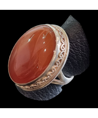 Bague Cornaline Argent 925 Taille 56