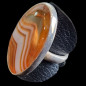 Bague Agate du Botswana Argent 925 Taille 56