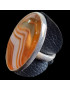 Bague Agate du Botswana Argent 925 Taille 56