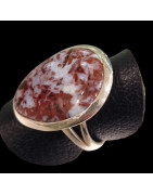 Bague Agate du Botswana Argent 925 Taille 56