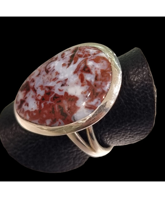 Bague Agate du Botswana Argent 925 Taille 56