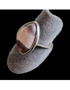 Bague Jaspe Picasso Acier inox Taille 56