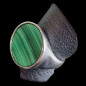 Bague Malachite Acier inox Taille 59