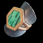 Bague Malachite Plaqué or Taille 59