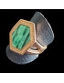 Bague Malachite Plaqué or Taille 59