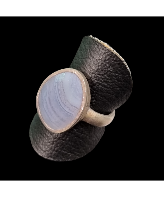 Bague Calcédoine Argent 925 Taille 56