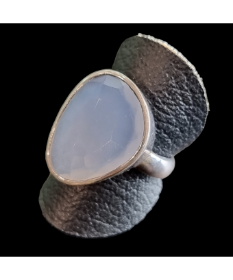 Bague Calcédoine Argent 925 Taille 54