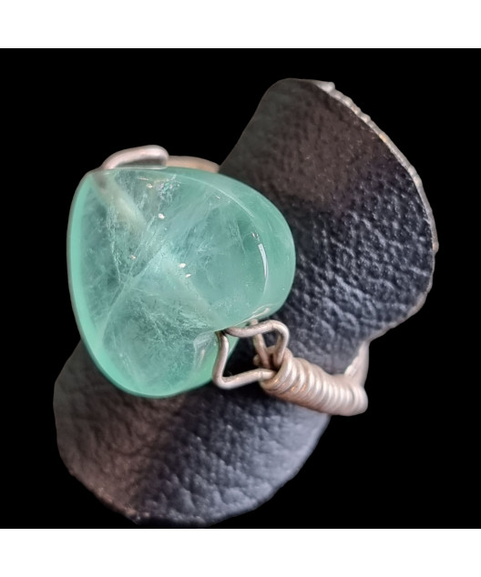Bague Fluorite Laiton Taille 60