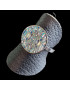 Bague Nacre émaillée Acier inox Taille 54