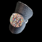 Bague Nacre émaillée Acier inox Taille 52