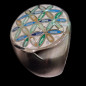 Bague Nacre émaillée Acier inox Taille 60