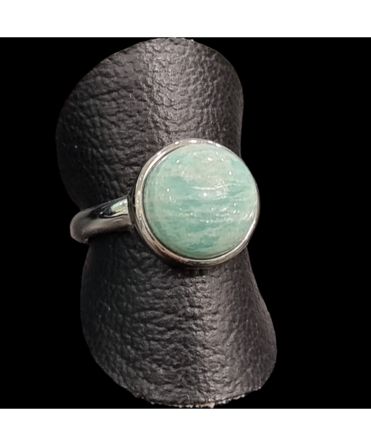 Bague Amazonite Acier inox