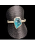 Bague Apatite bleue brute Argent 925 Taille 57