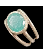 Bague Amazonite Argent 925 Taille 52
