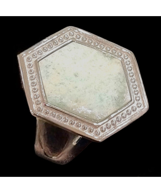 Bague Amazonite Acier inox Taille 58