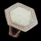 Bague Amazonite Acier inox Taille 58