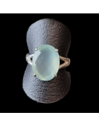 Bague Agate naturelle Argent 925 Taille 60