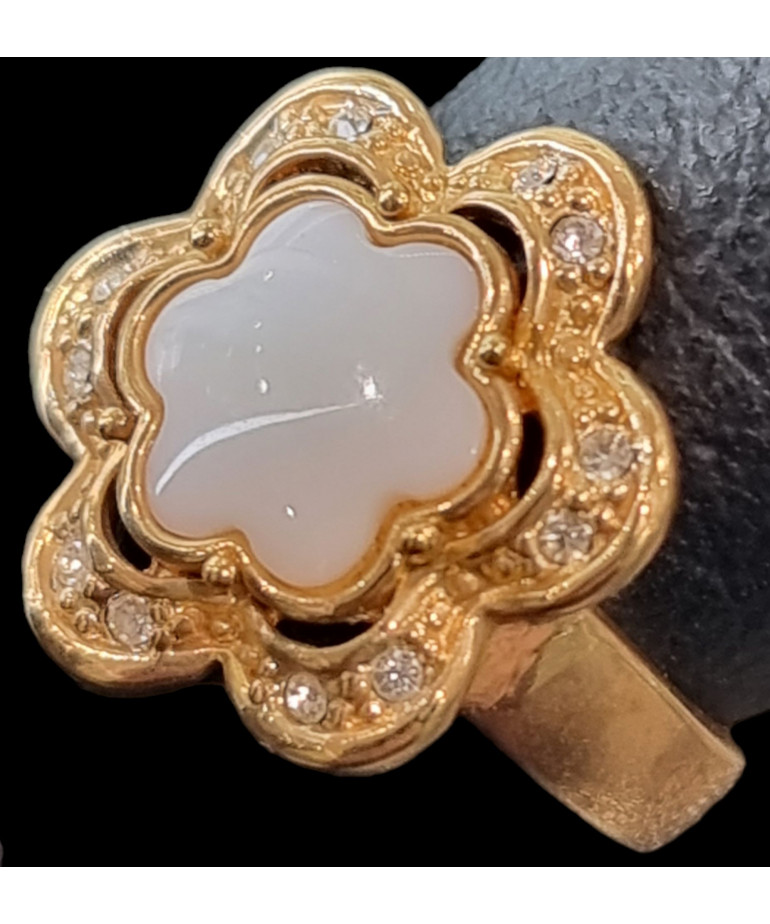 Bague Nacre Swarovski Bronze plaqué or