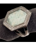 Bague Amazonite Acier inox Taille 58