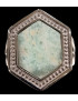 Bague Amazonite Acier inox Taille 58