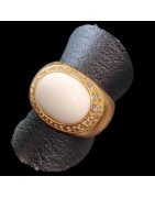 Bague Nacre Swarovski Bronze plaqué or