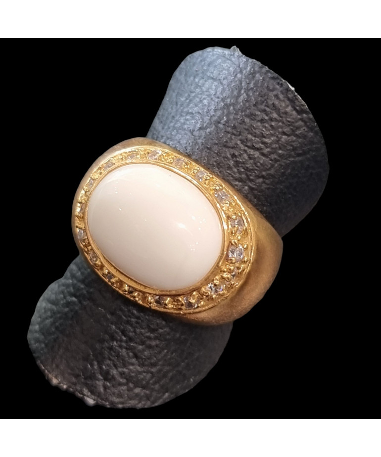 Bague Nacre Swarovski Bronze plaqué or