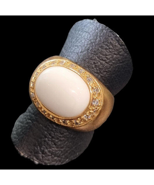 Bague Nacre Swarovski Bronze plaqué or