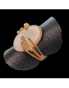 Bague Nacre Swarovski Bronze plaqué or