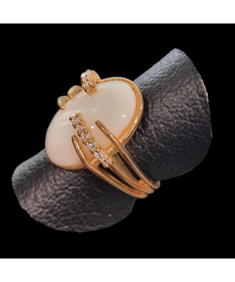 Bague Nacre Swarovski Bronze plaqué or