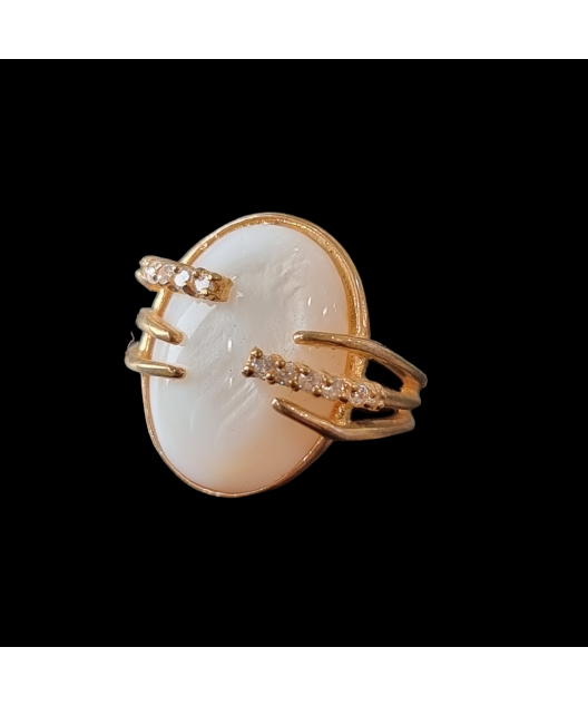 Bague Nacre Swarovski Bronze plaqué or