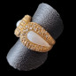 Bague Nacre Swarovski Bronze plaqué or Taille 54