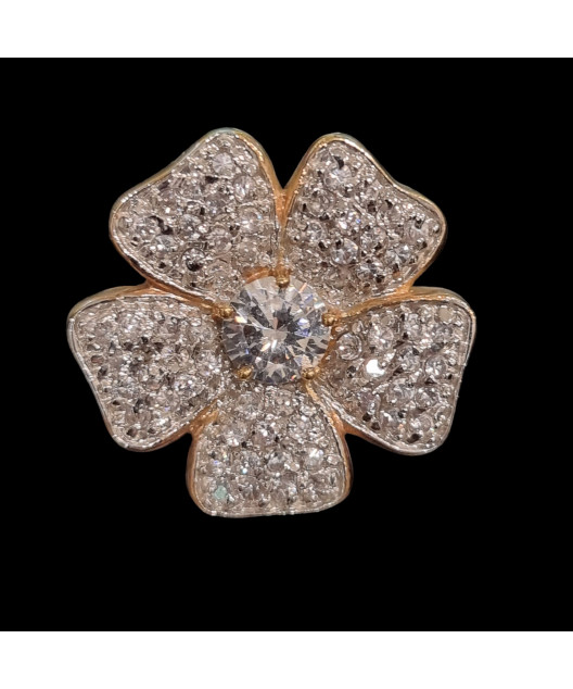 Bague Swarovski Bronze plaqué or Taille 52