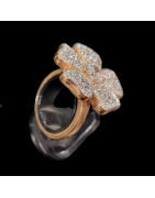 Bague Swarovski Bronze plaqué or Taille 52