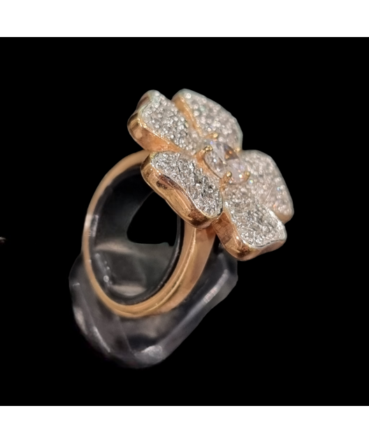 Bague Swarovski Bronze plaqué or Taille 52