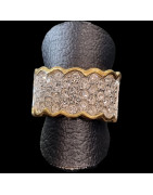 Bague Zirconium Bronze plaqué or Taille 54