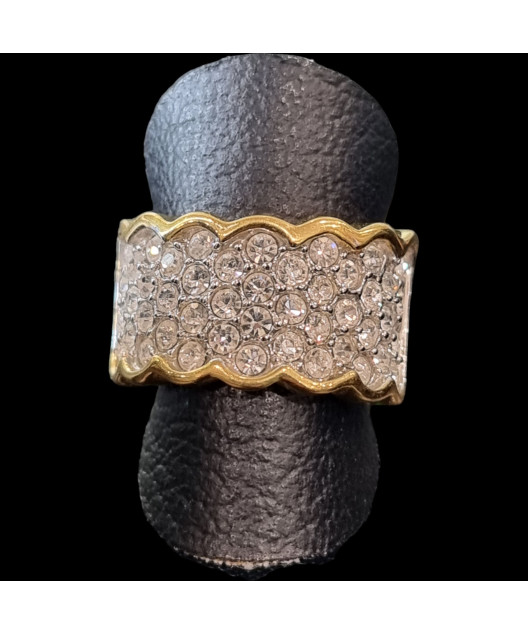Bague Zirconium Bronze plaqué or Taille 54