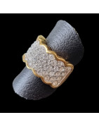 Bague Zirconium Bronze plaqué or Taille 54