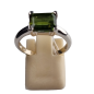 Bague tourmaline verte argent 925 Taille 57