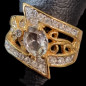 Bague Zirconium Bronze plaqué or Taille 54